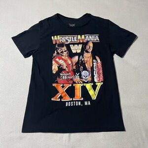 WWE Wrestle Mania XIV T Shirt Mens‎ Medium Black Shawn Michaels vs Stone Cold